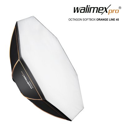 Walimex Pro Octagon Orange Line 45 Softbox - Ideaal Voor Portretfotografie
