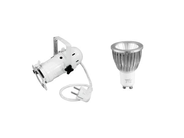EUROLITE Set PAR-16 Spot ws + GU-10 230V COB 7W 3000K