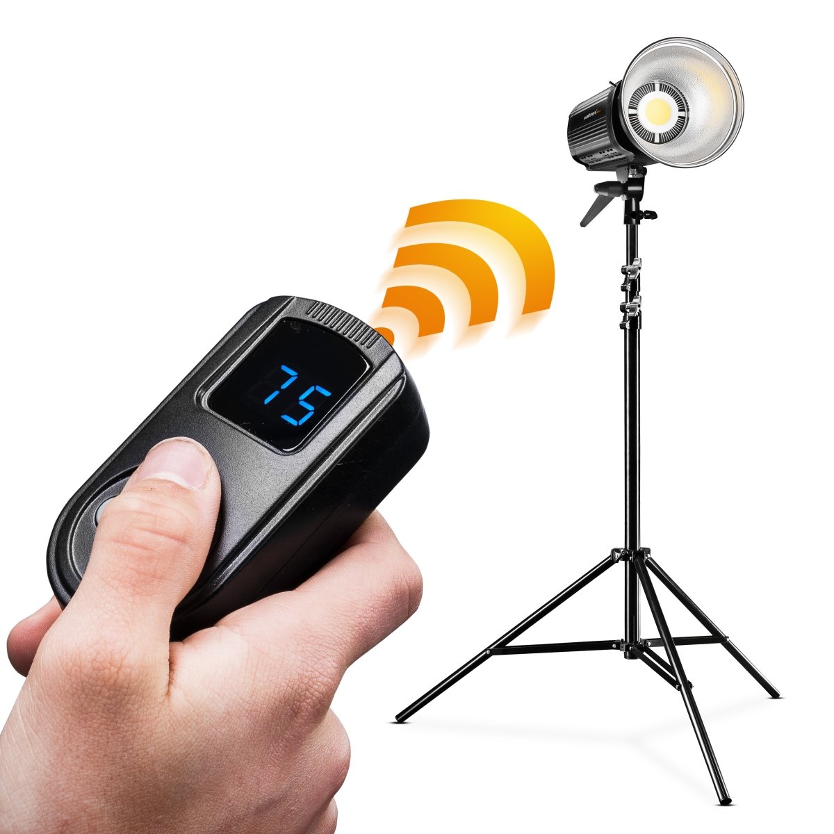 Walimex pro Niova 100 Plus Daglicht dimbare LED videolamp met Bowens reflector & zachte diffuser I Studiolamp met COB LED technologie I 5600 K, CRI=93 I Lichtsterkte instelbaar van 10-100