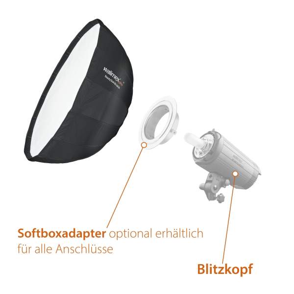 Walimex pro Studio Line Beauty Dish Softbox QA85 mit ...