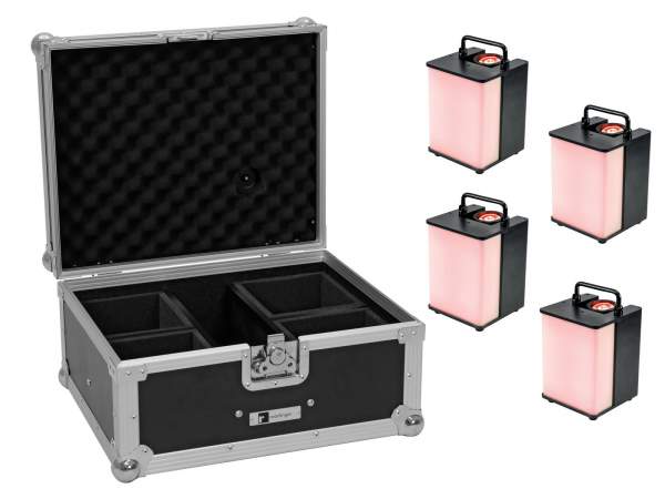 EUROLITE Set 4x AKKU UP-1 Glow QCL Flex Spot QuickDMX + Case