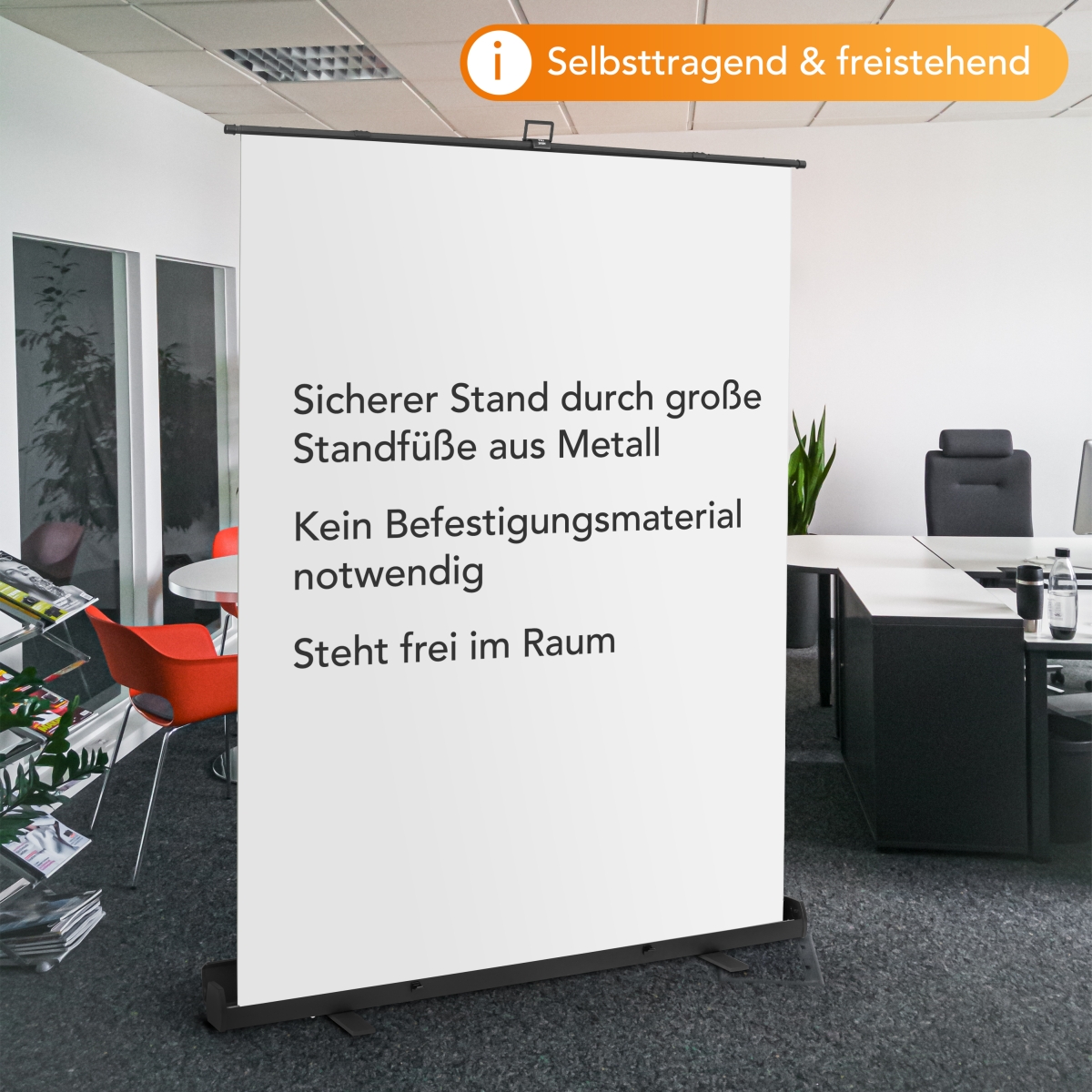 Walimex pro Roll-up Panel Hintergrund weiß 165x220