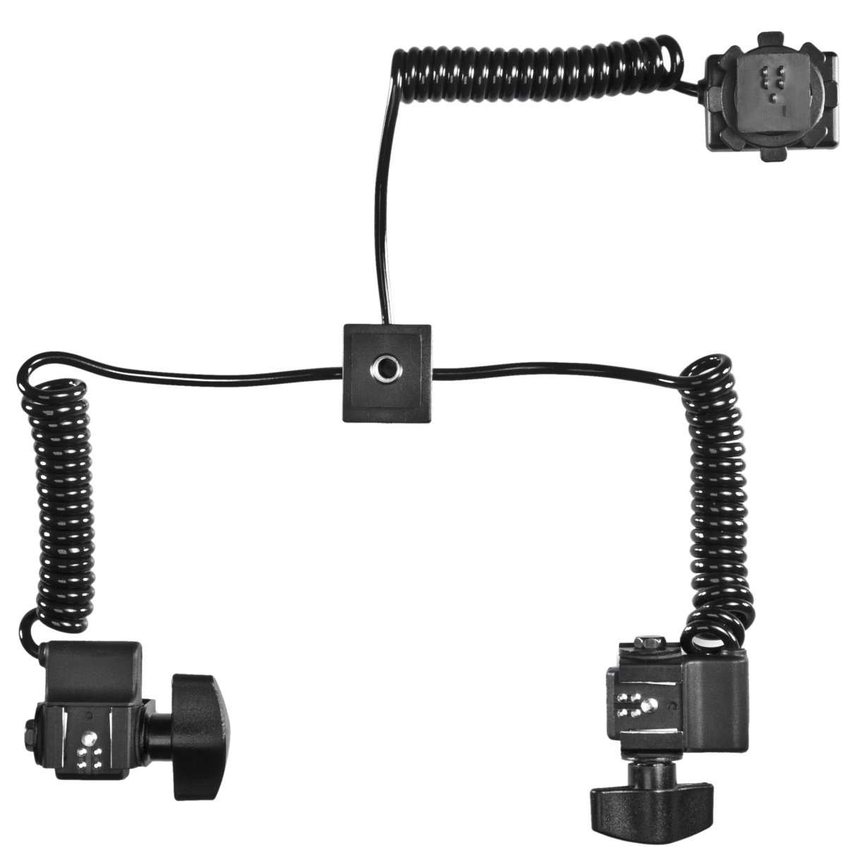 Walimex Makro Blitzschiene Basic mit Y-Kabel Canon