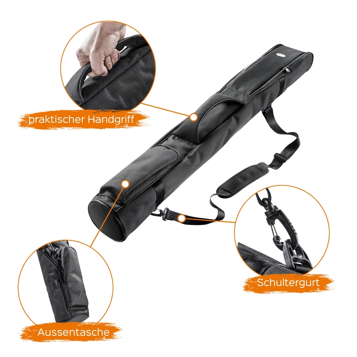 Mantona Lampenstativ Tasche 99cm schwarz