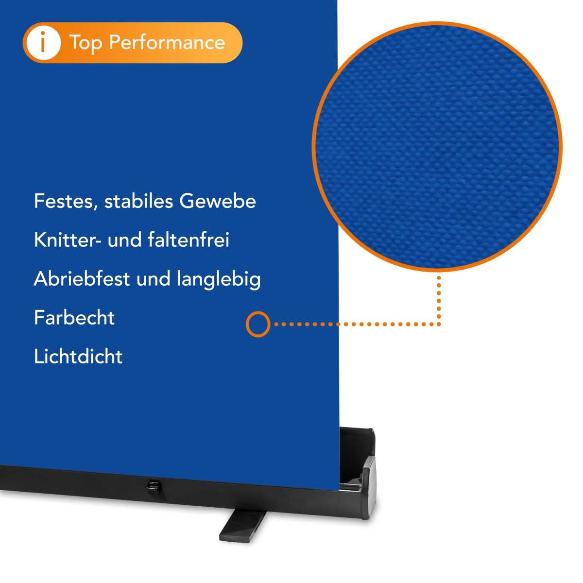 Walimex pro Roll-up Panel Hintergrund blau 155x200