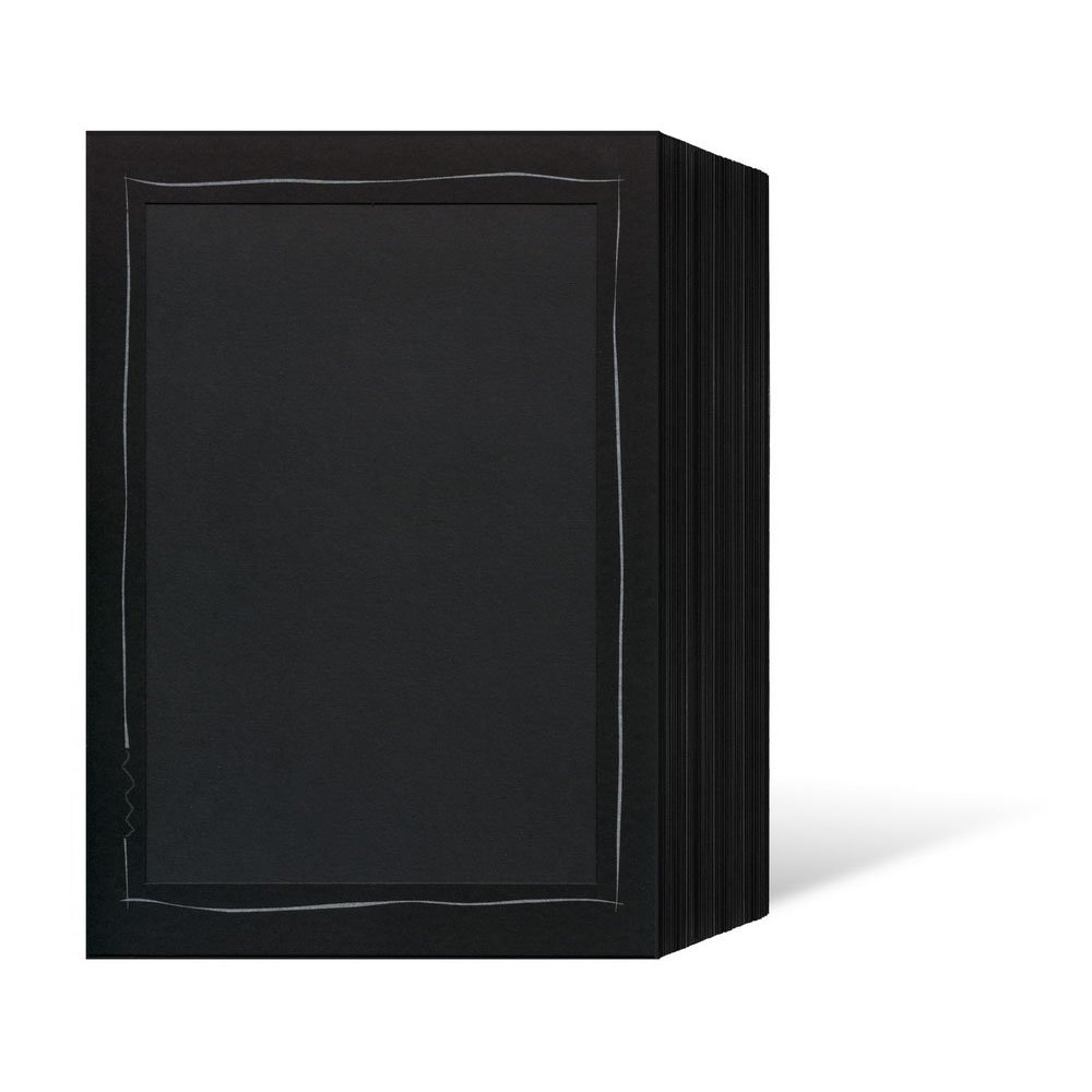 Endlos 13x18 schwarz mit silber gedruckter "Tusche"-Umrandung