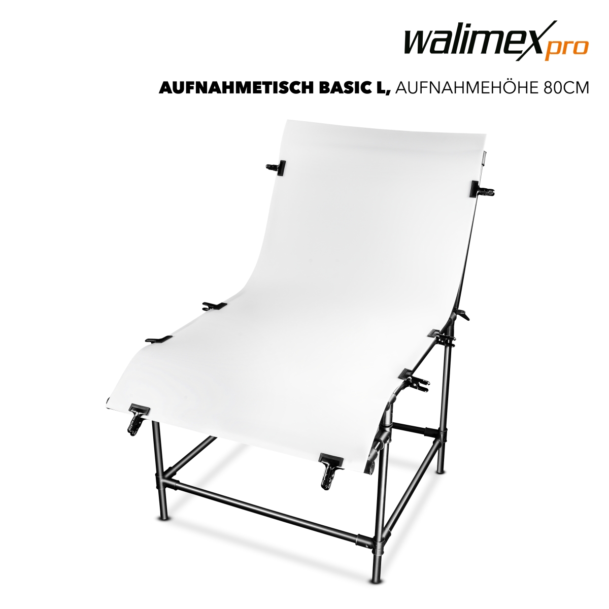 Walimex Aufnahmetisch Basic L, Aufnahmehöhe 80cm