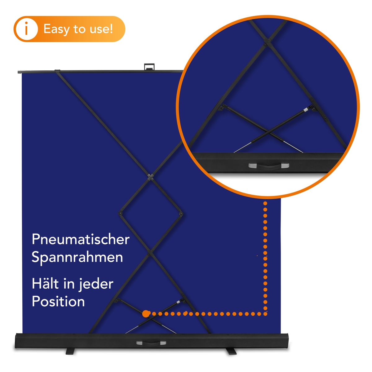 Walimex pro Roll-up Panel Hintergrund blau 210x220