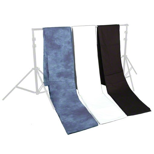Walimex Dreierpack Stoffhintergrund, je 2,85x6m