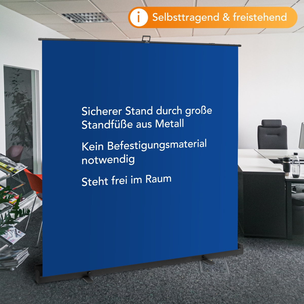 Walimex pro Roll-up Panel Hintergrund blau 210x220
