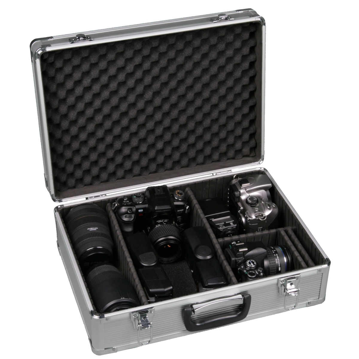 Mantona Aluminium Foto-Koffer Basic M, silber