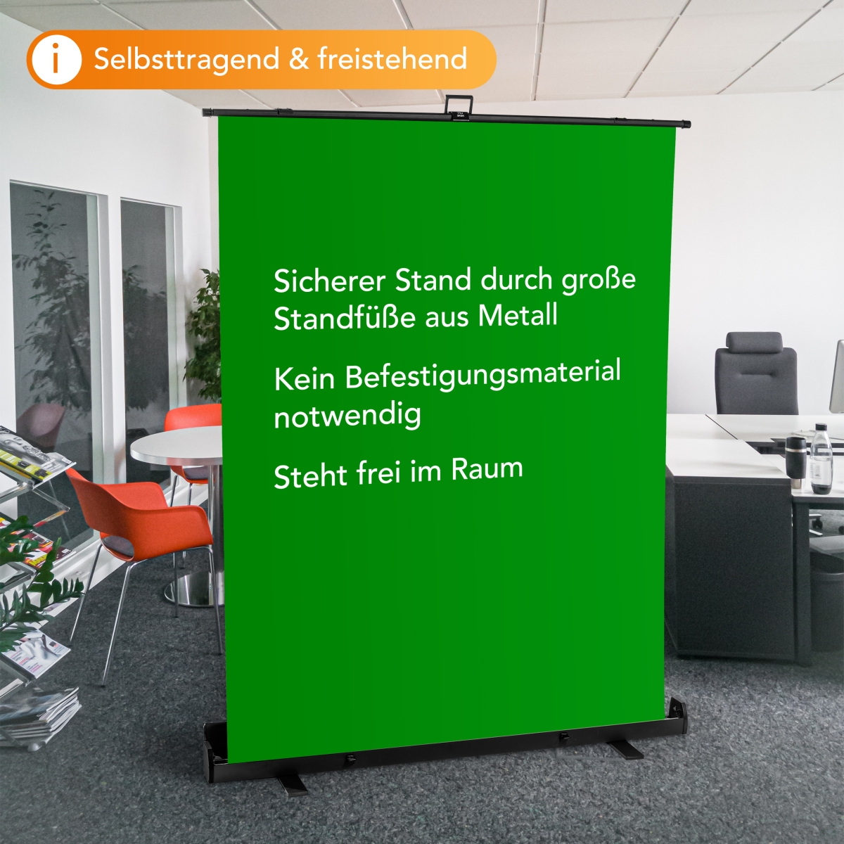 Walimex pro Roll-up Panel Hintergrund grün 155x200