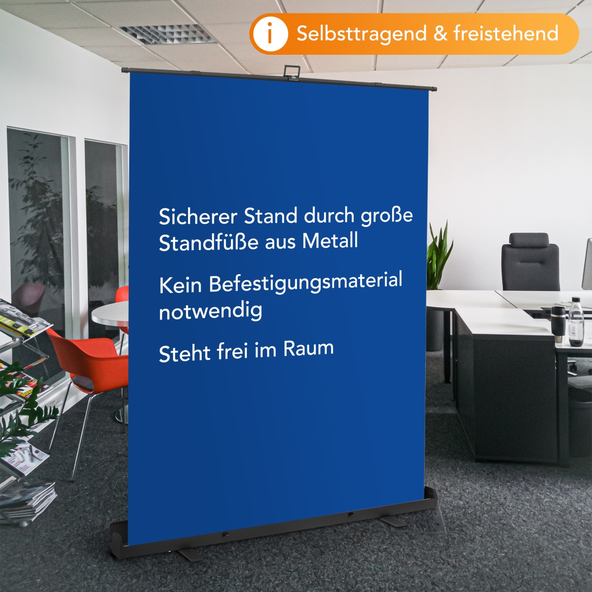 Walimex pro Roll-up Panel Hintergrund blau 165x220