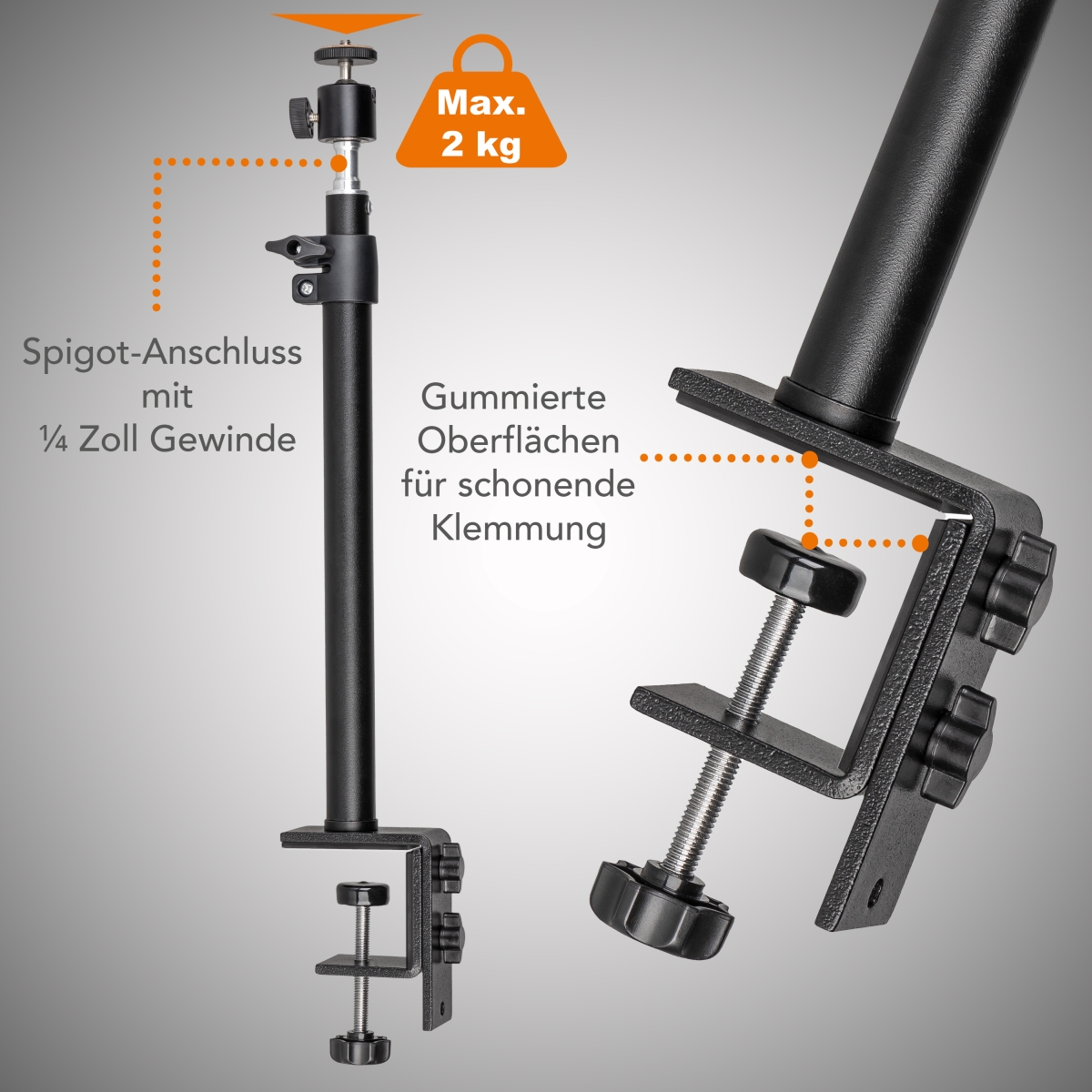 Walimex pro Table Top Lampenstativ 35-65