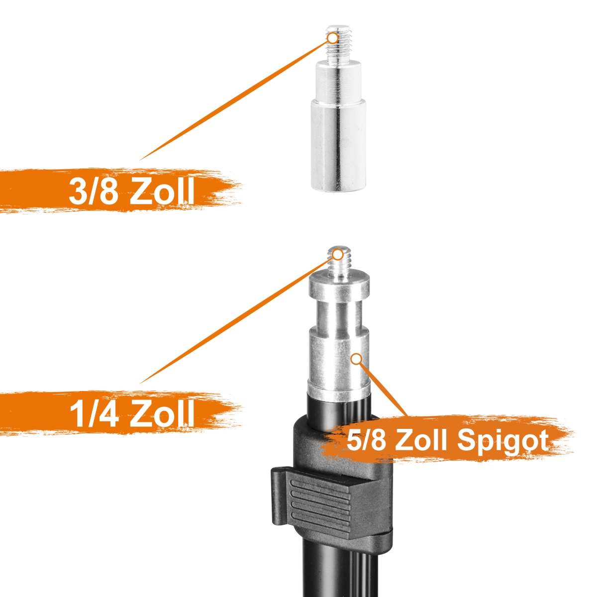 Walimex pro WT-803 Lampenstativ 208 cm inkl. Tasche und Adapter