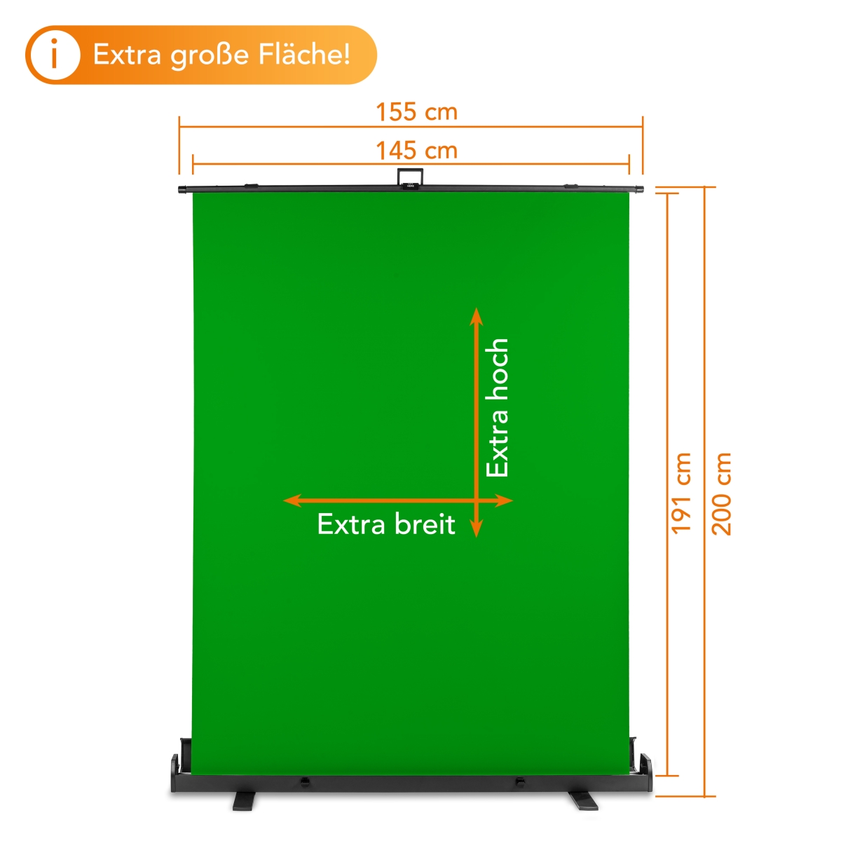 Walimex pro Roll-up Panel Hintergrund grün 155x200