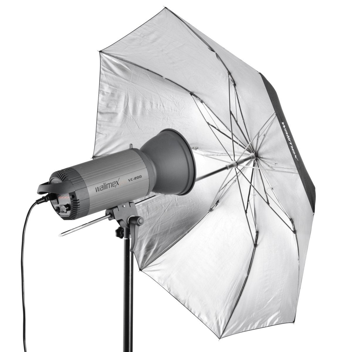 Walimex pro Mini-Reflexschirm schwarz/silber, 91cm