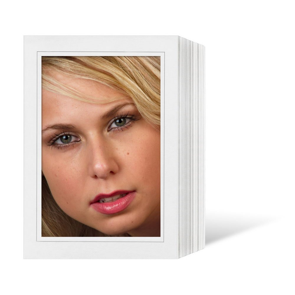 Endlos 13x18 weiß mit grau gedruckter Umrandung