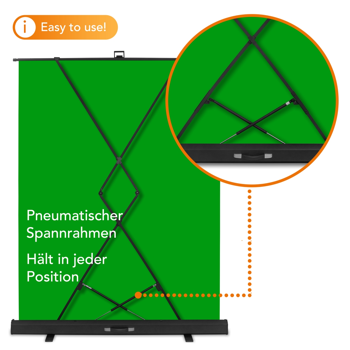 Walimex pro Roll-up Panel Hintergrund grün 165x220