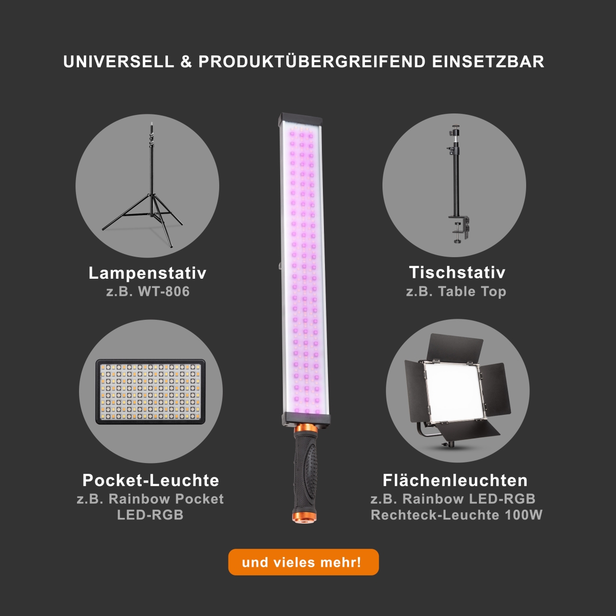 Walimex pro LED Rainbow RGB Stick 18W Set 1