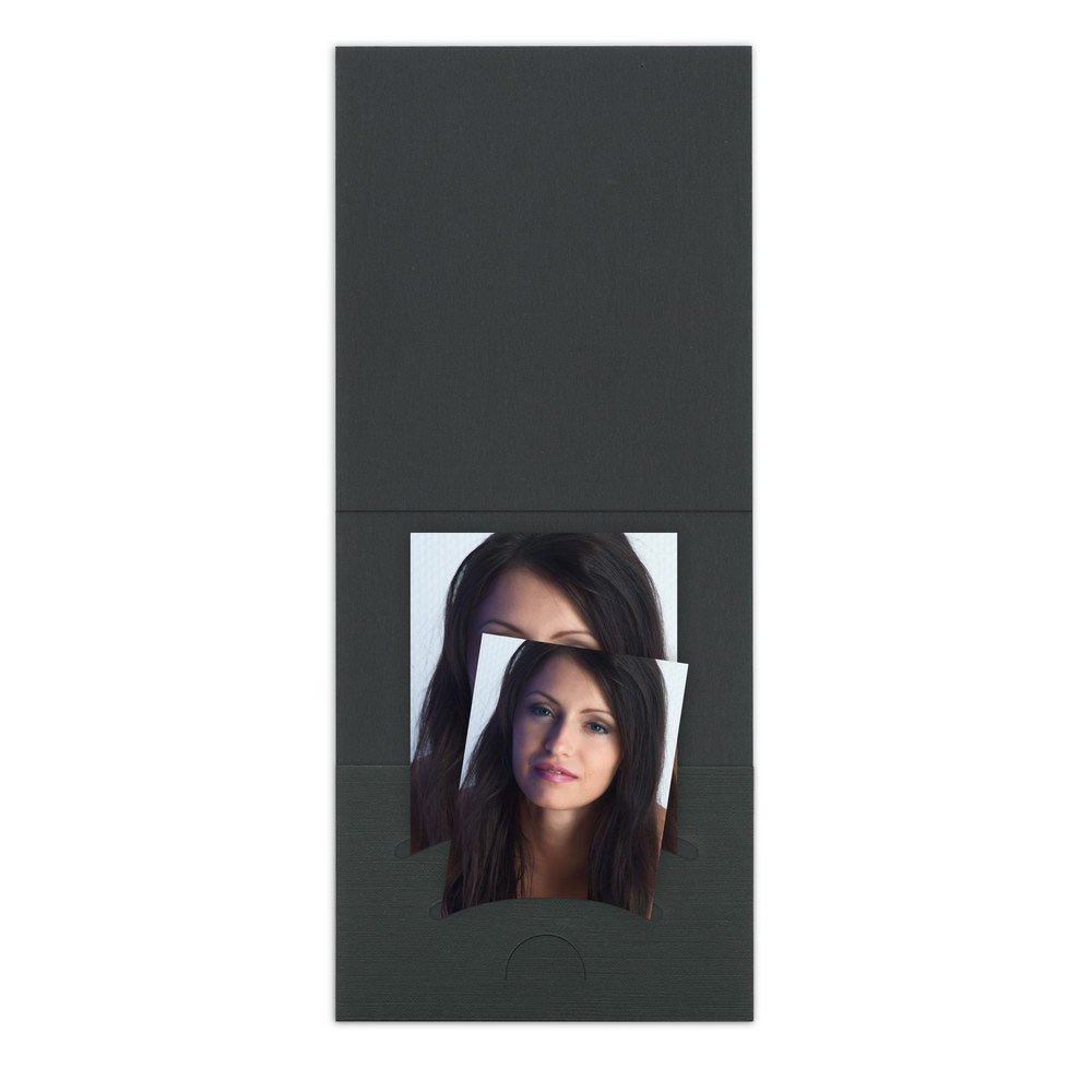 Pass- Bewerbungsbildmappe Kombi schwarz