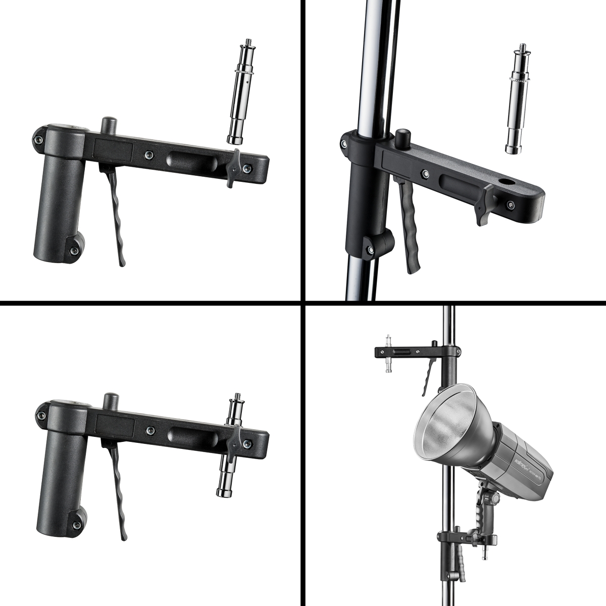 Walimex pro Rollstativ, 223cm, mit 2 Klemmhaltern