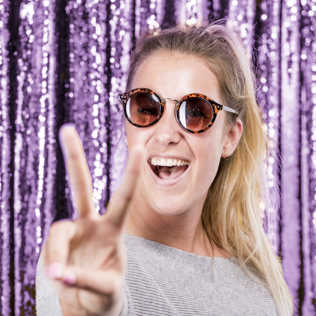 Walimex pro Paillettenhintergrund 2,6x2,4m rosa