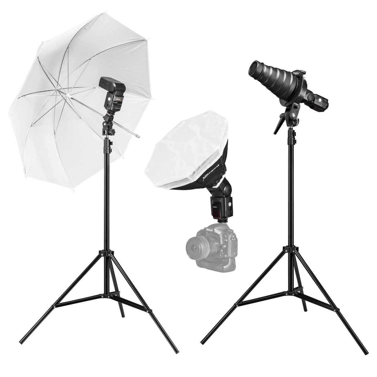 Speedlite Set f. Passbild, Produkt,Makro-Aufnahmen
