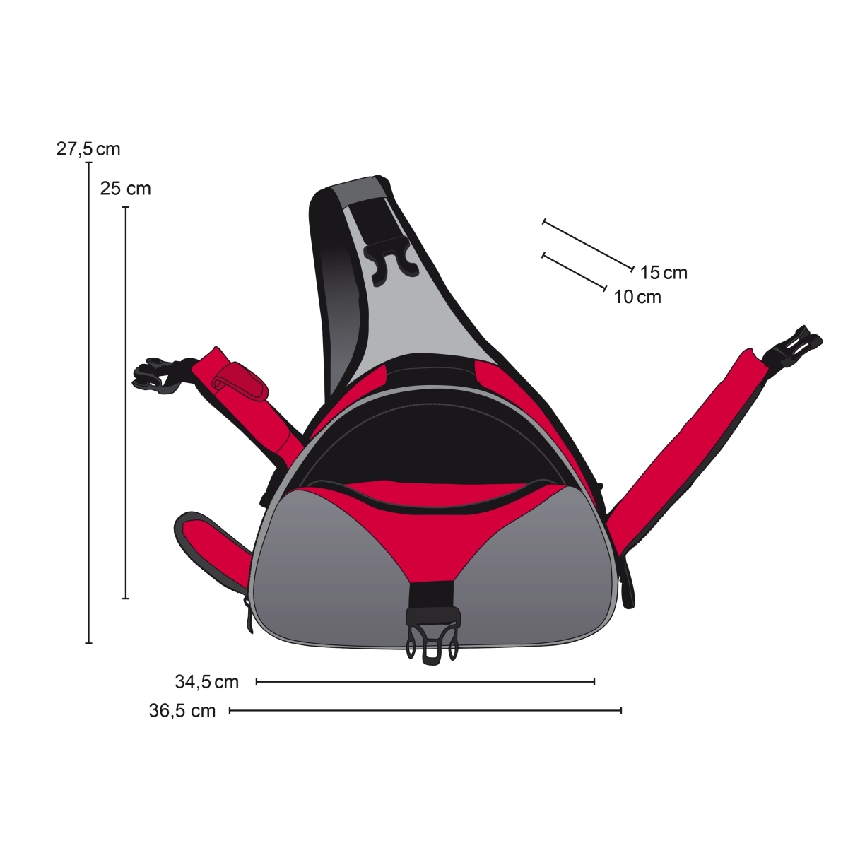 Mantona Kameratasche Triangel Grau
