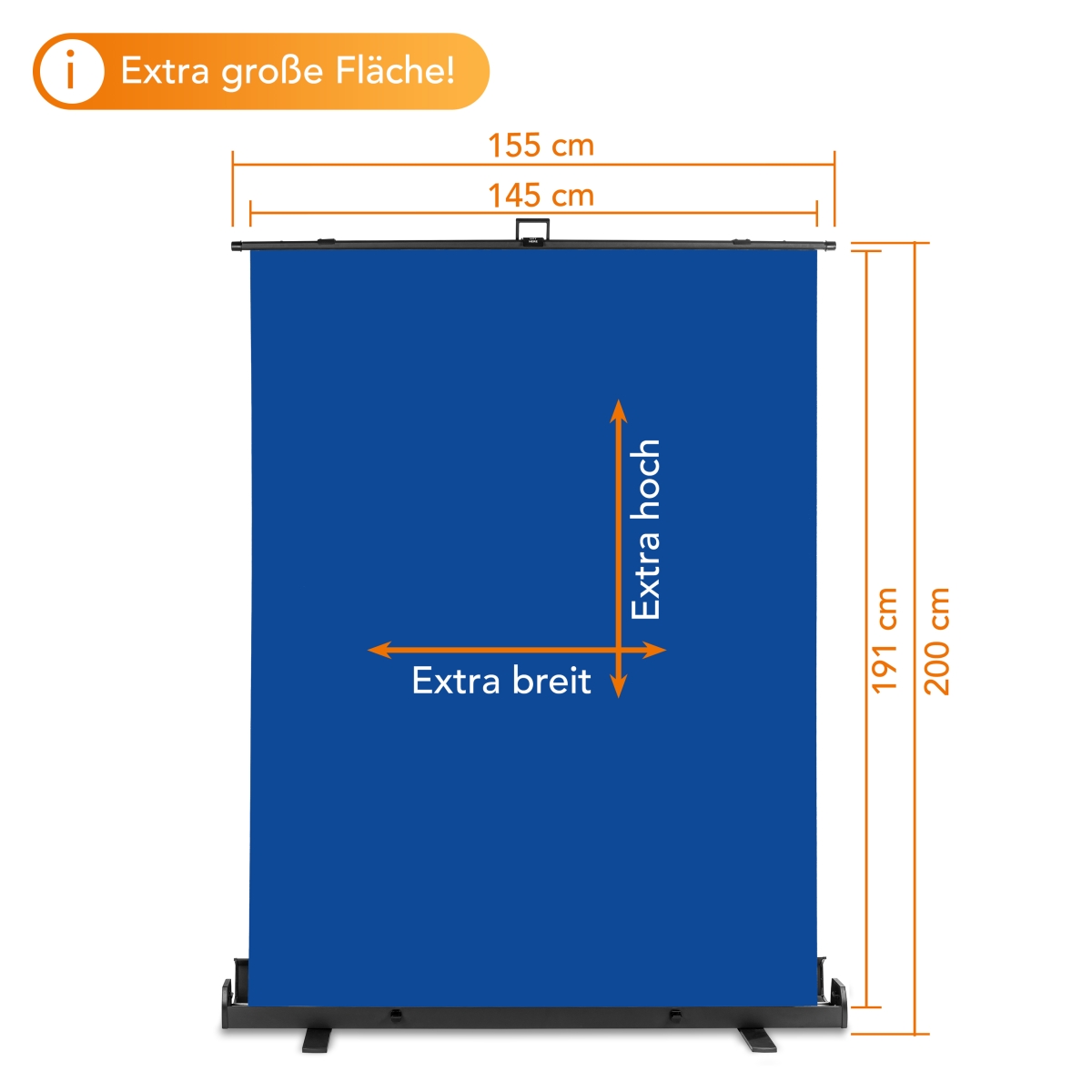 Walimex pro Roll-up Panel Hintergrund blau 155x200