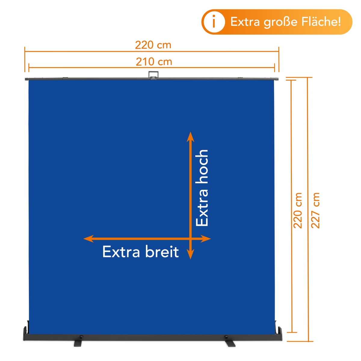 Walimex pro Roll-up Panel Hintergrund blau 210x220