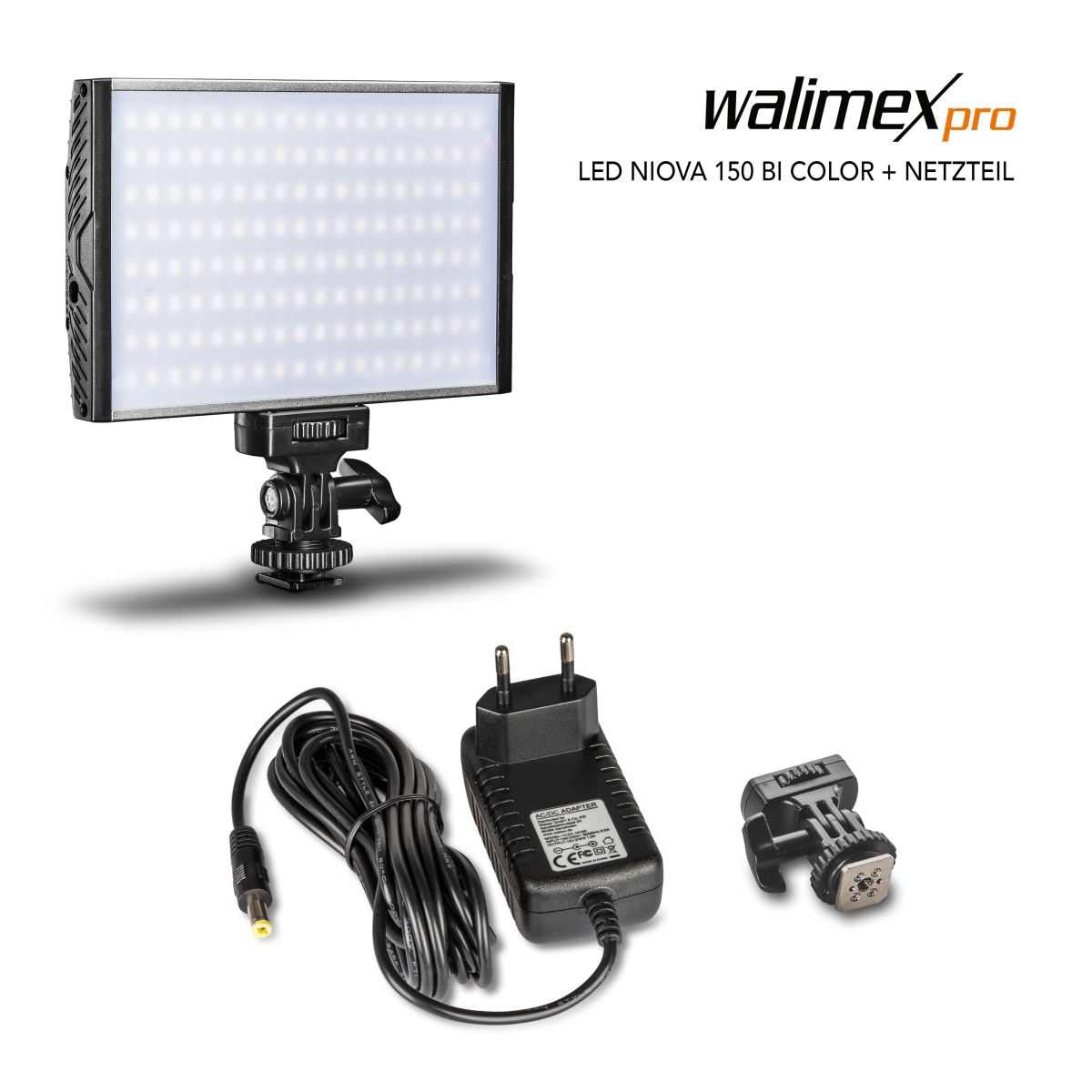 Walimex pro LED Niova 150 Bi Color 15W LED Leuchte plus Netzteil