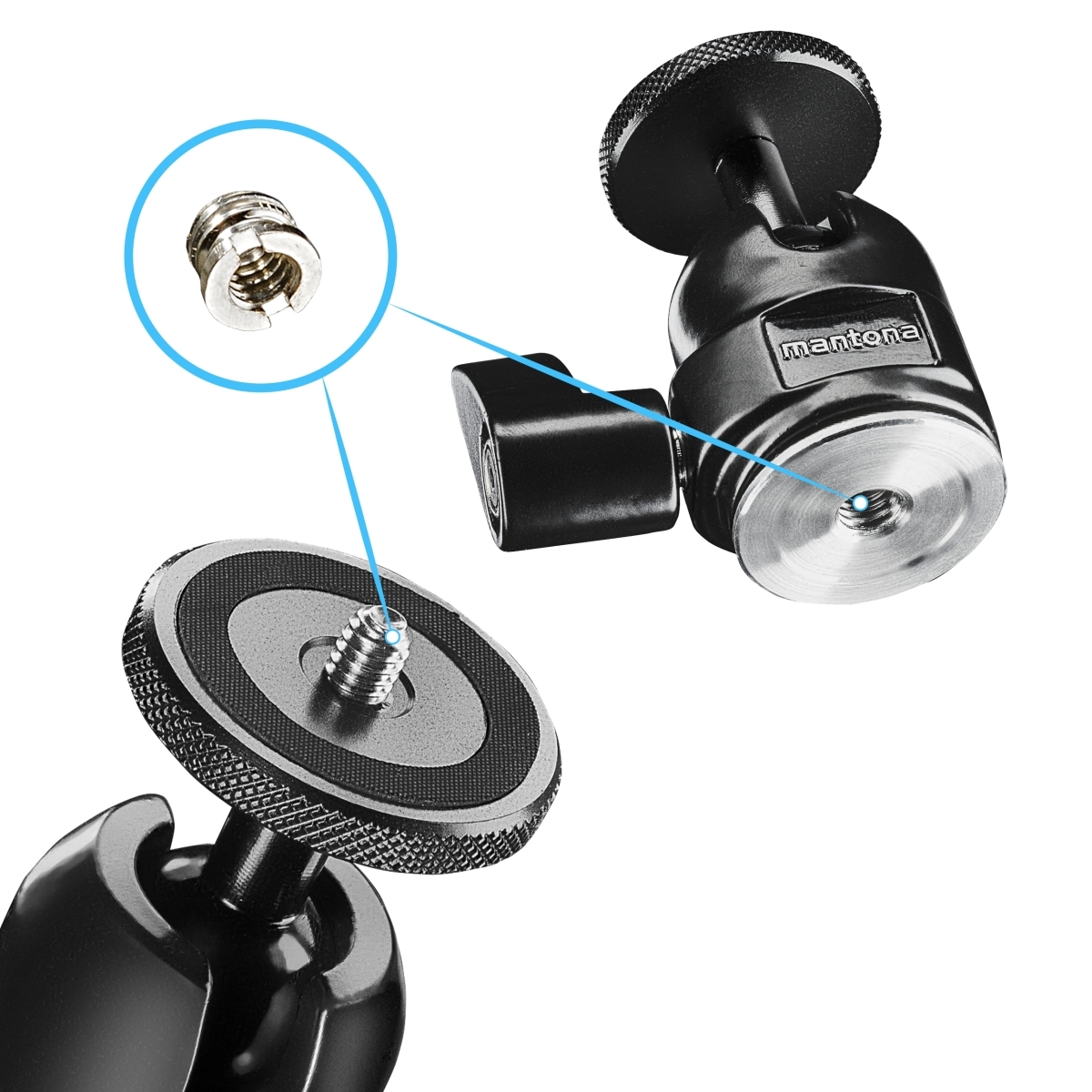 Mantona Basic Kugelkopf Small