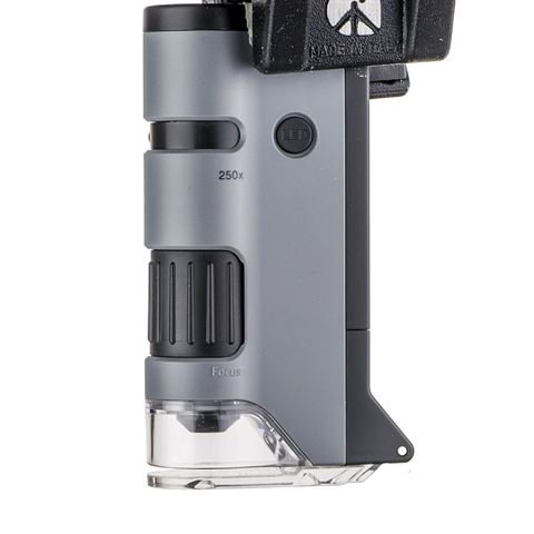 Carson Handmikroskop MP-250 MicroFlip 100-200x mit Smartphone-Adapter