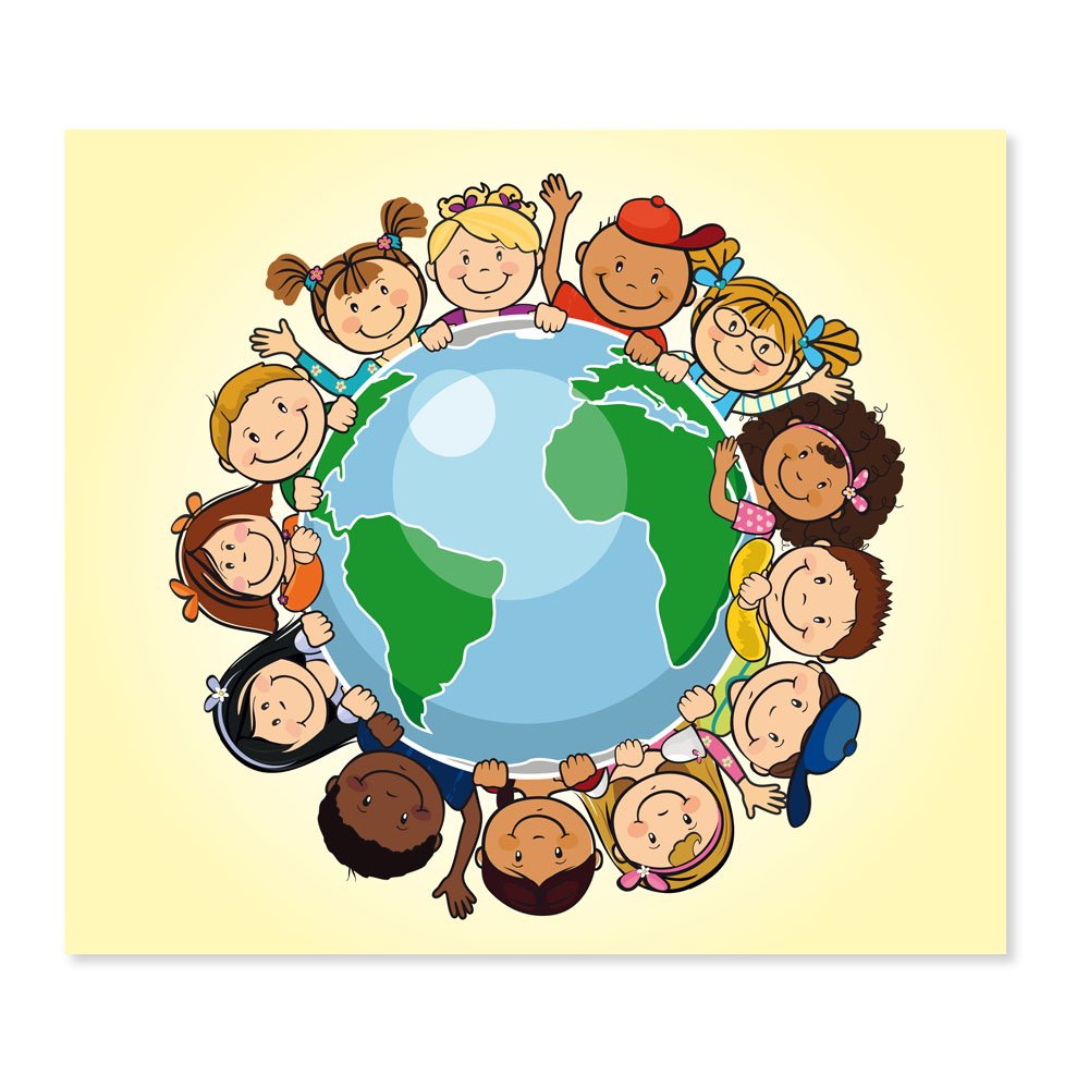 Kindermappe "Kinder dieser Welt", Weißkarton  (VPE mit 25St.)