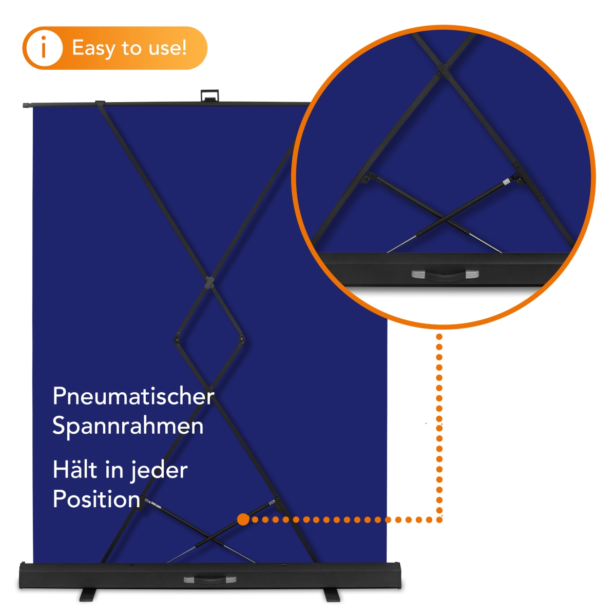 Walimex pro Roll-up Panel Hintergrund blau 165x220
