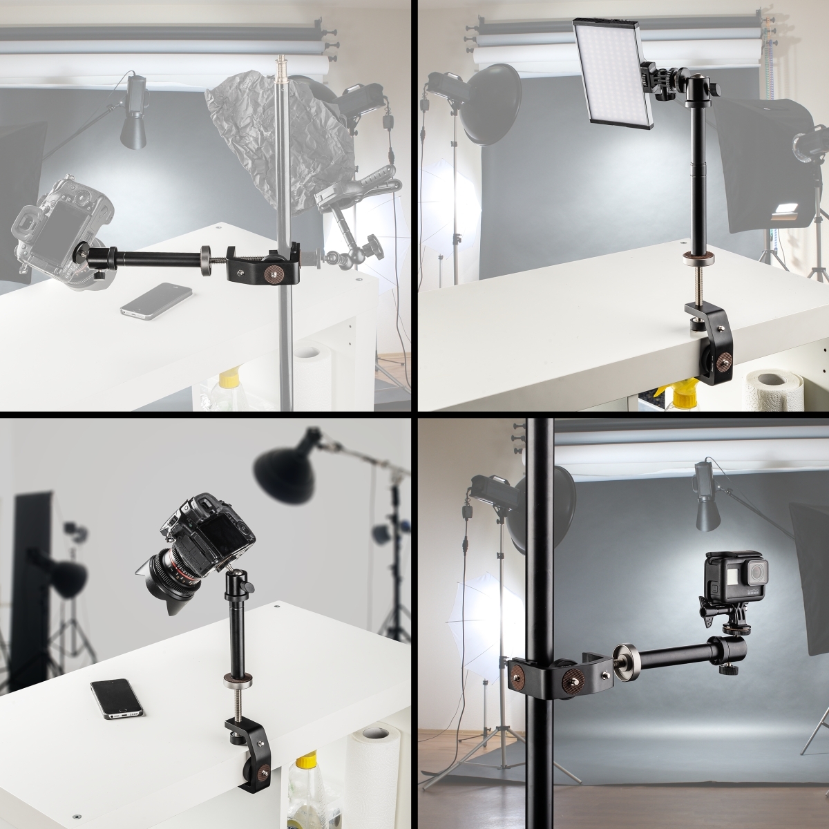 Walimex pro KX-20 Stativ Klemme mit Mittelsäule