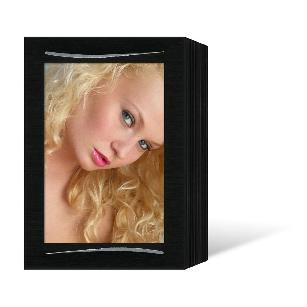 Endlos 15x20 schwarz/schwarz mit Silberstrich