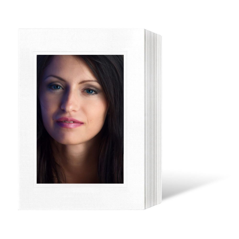 Endlos 13x18 weiß  mit Blindprägung