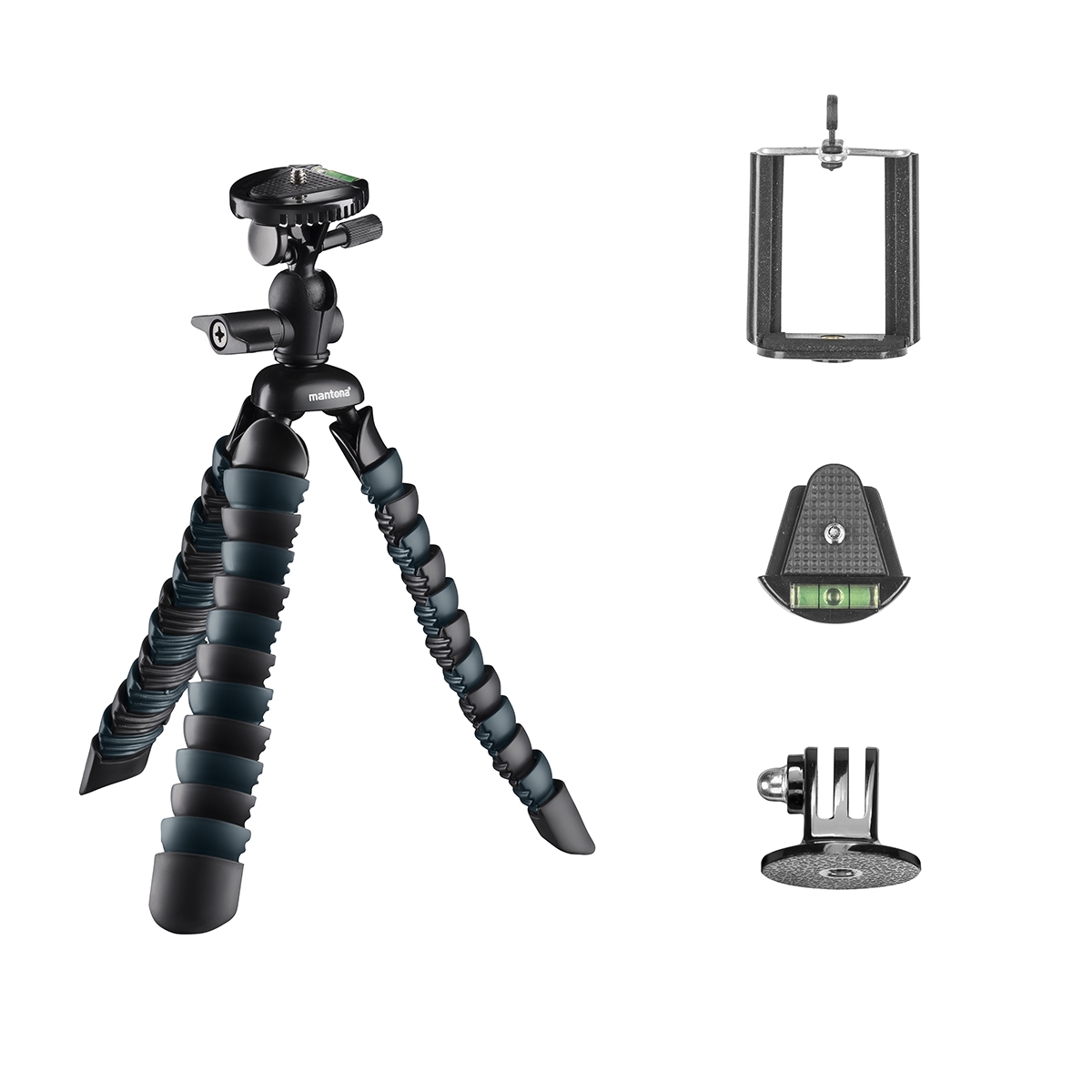 Mantona Armadillo DSLR schwarz grau Mini & Tischstativ 28 cm