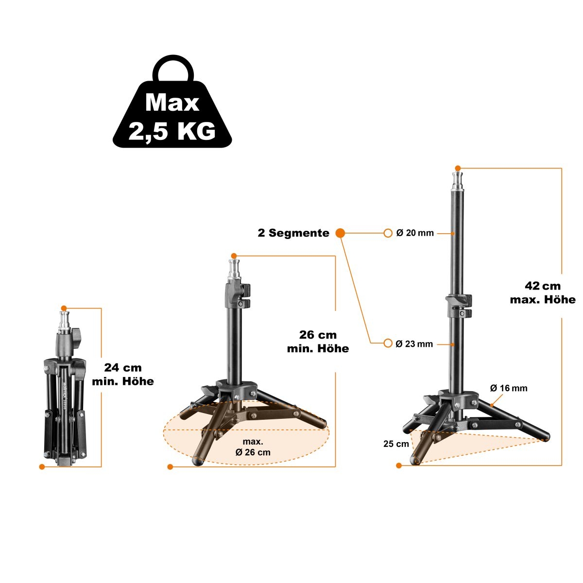 Walimex pro Lampenstativ 40cm