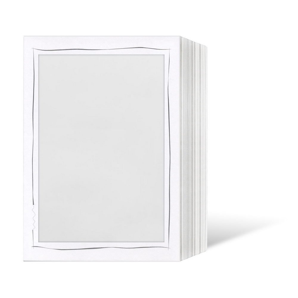 Endlos 13x18 weiß  mit grau gedruckter "Tusche"-Umrandung