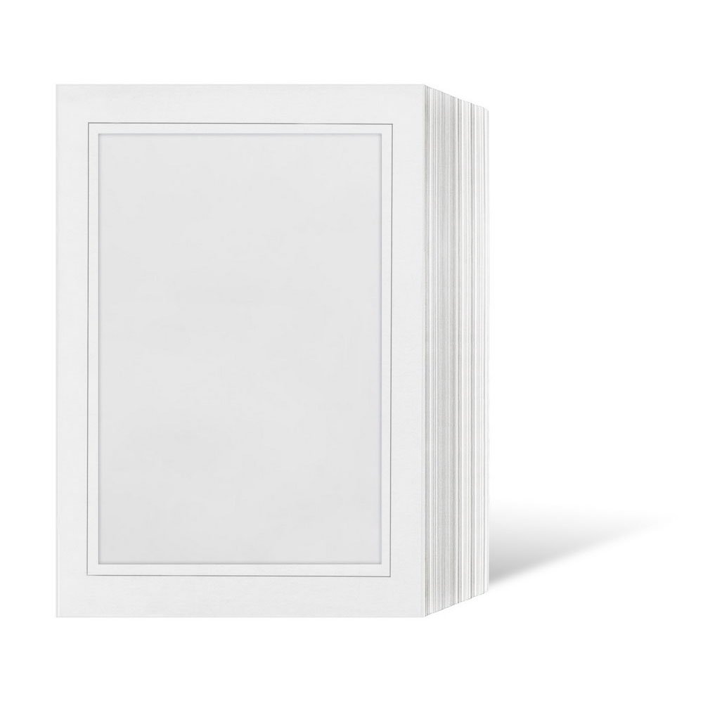 Endlos 13x18 weiß mit grau gedruckter Umrandung