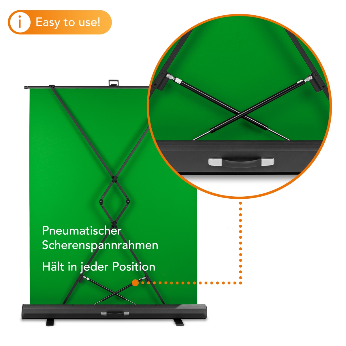 Walimex pro Roll-up Panel Hintergrund grün 155x200