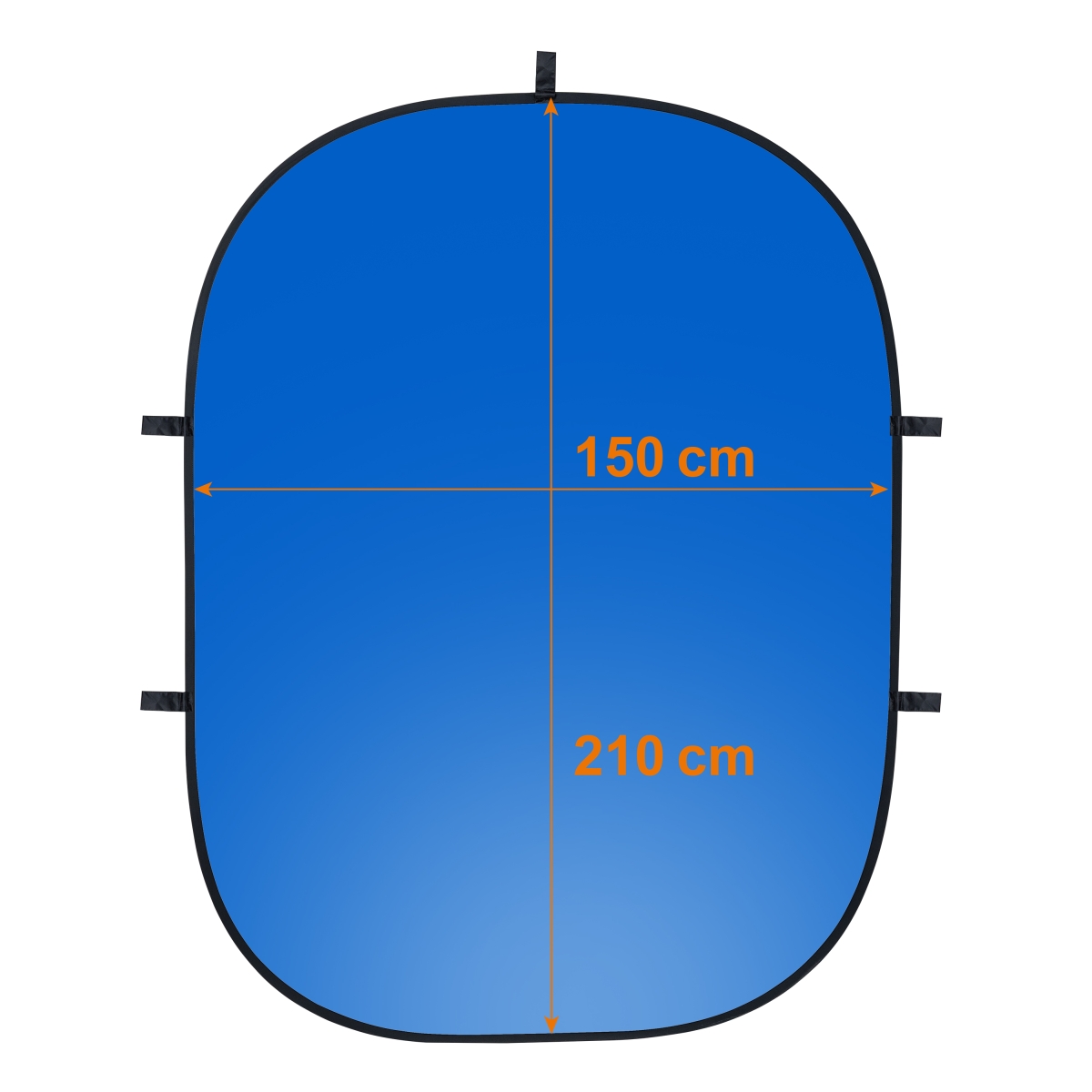 Walimex pro 2in1 Falthintergrund grün/blau 150x210