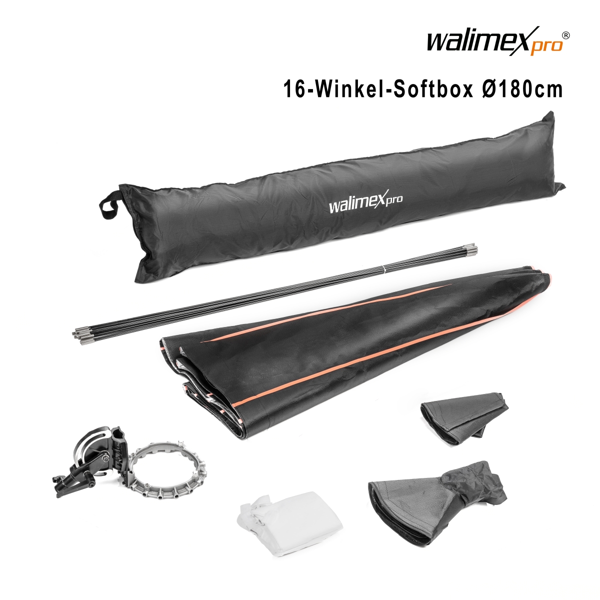 Walimex pro 16-Winkel-Softbox Ø180cm Aurora/Bowens