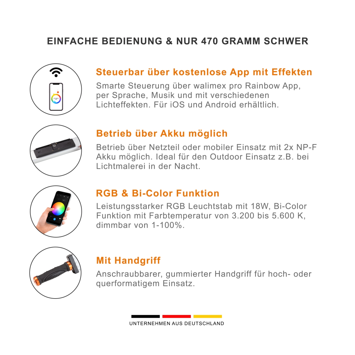 Walimex pro LED Rainbow RGB Stick 18W