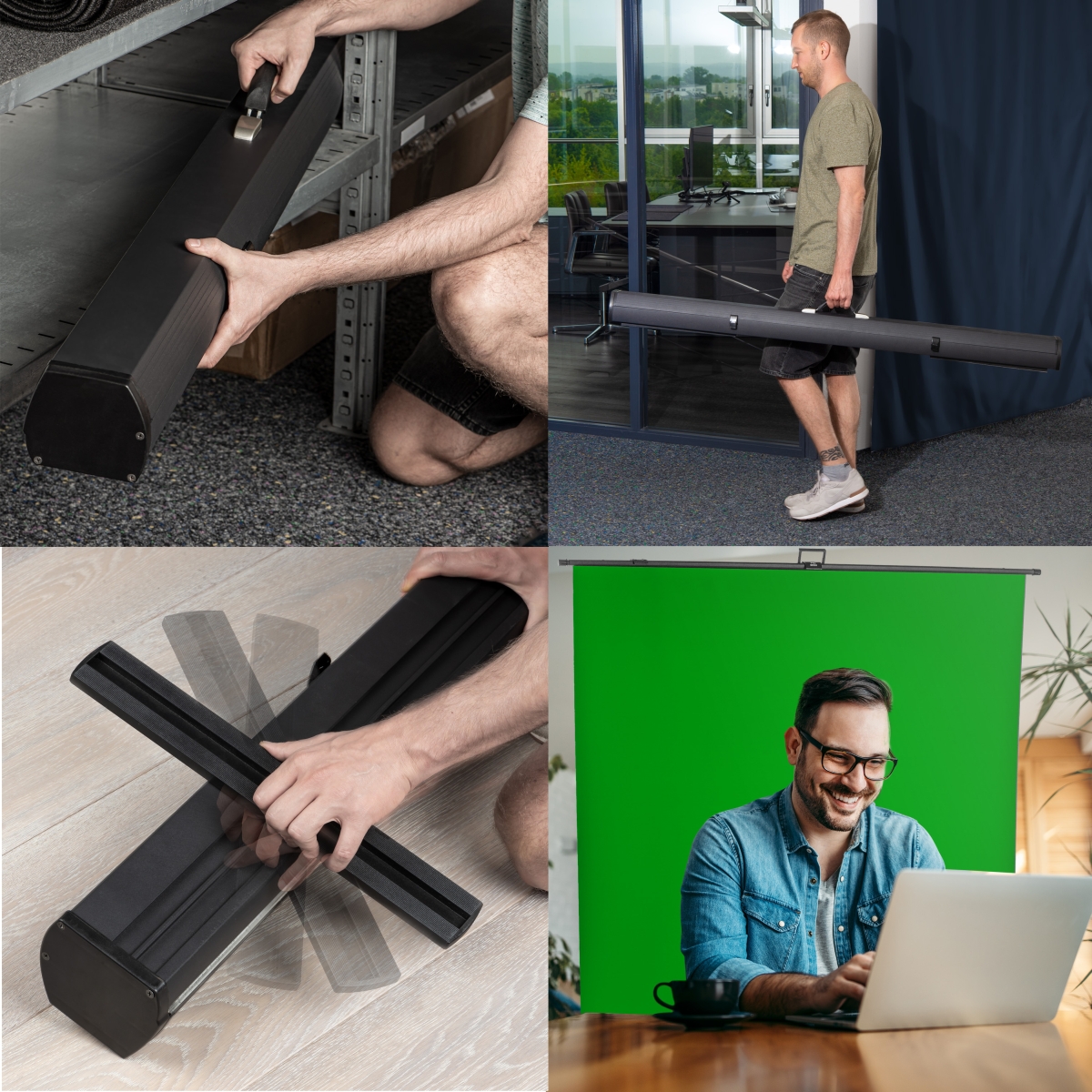 Walimex pro Roll-up Panel Hintergrund grün 155x200