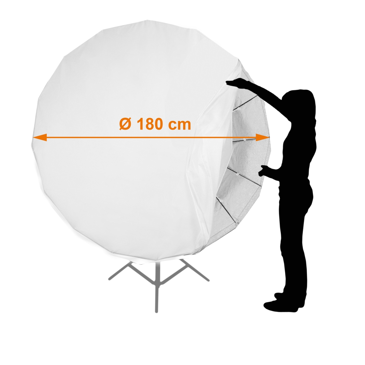 16-Winkel-Softbox Ø180cm für Walimex pro & K