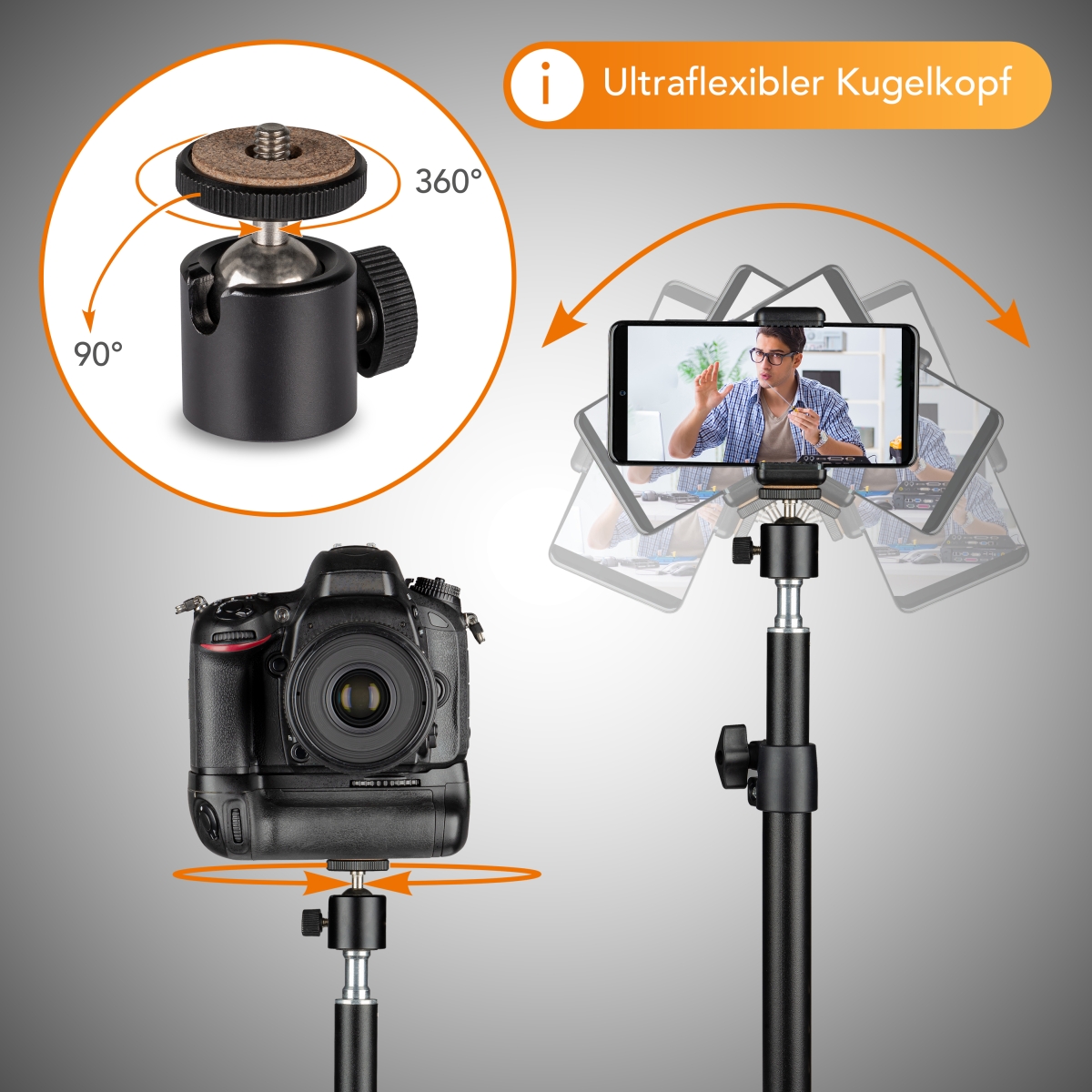 Walimex pro Table Top Lampenstativ 35-65